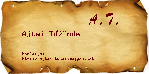 Ajtai Tünde névjegykártya
