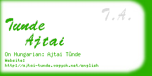 tunde ajtai business card